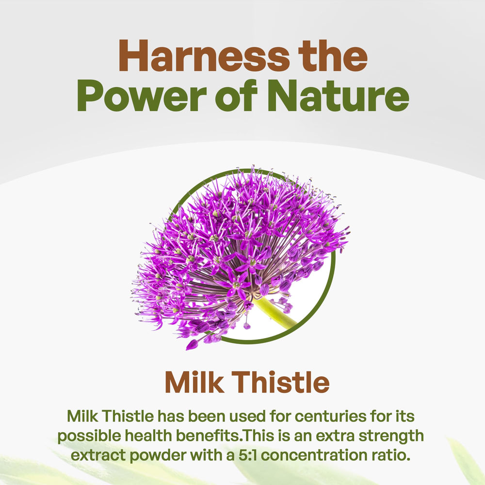 Go Nutra Milk Thistle Powder scoop ready for daily dosage.