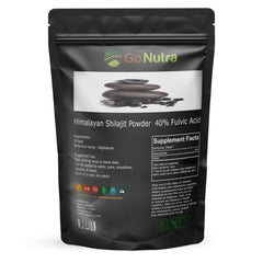 Go Nutra Shilajit Powder convenient home dosing in capsules.