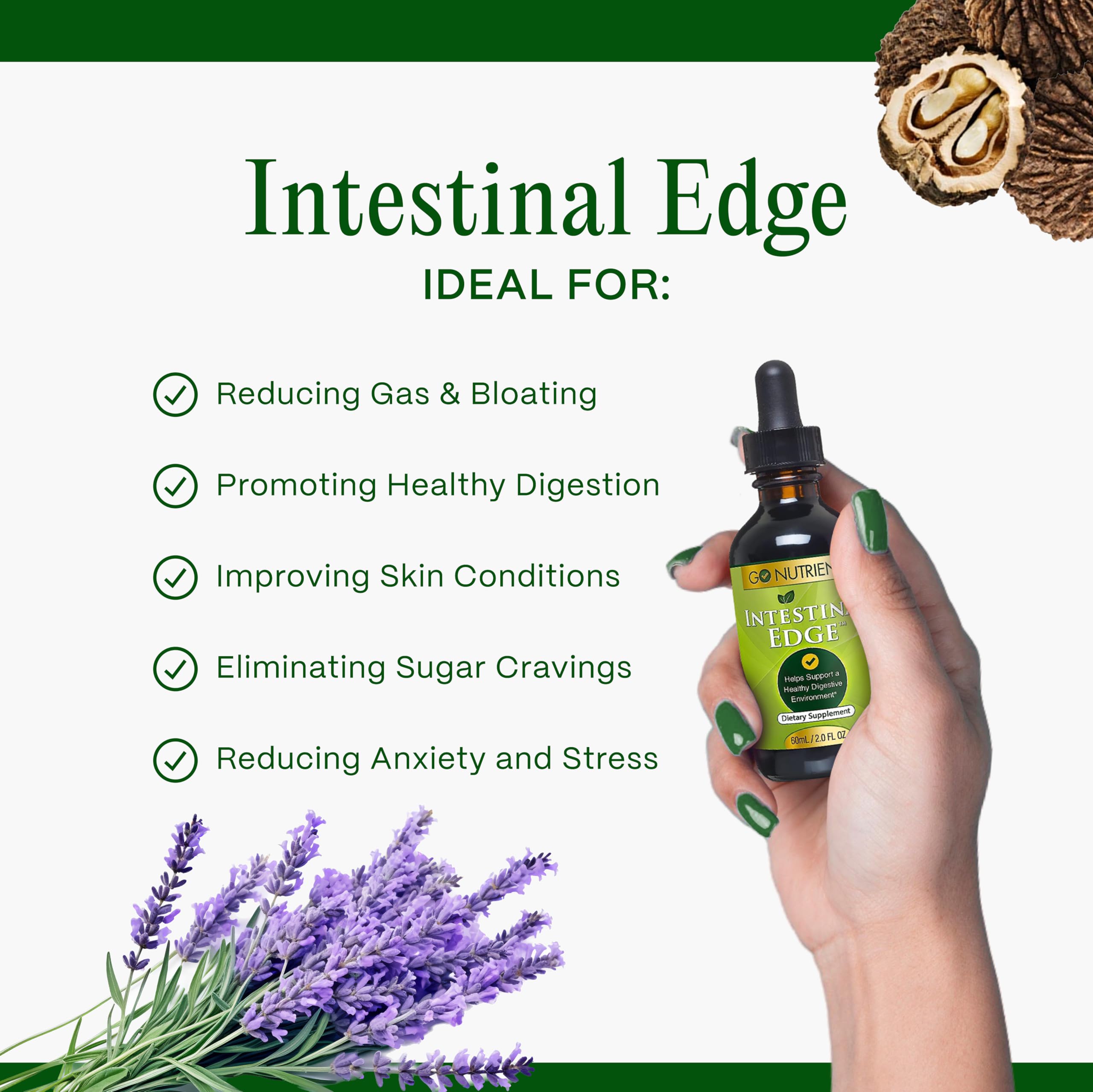 Go Nutrients Intestinal Edge wormwood ingredient highlighted for herbal gut support