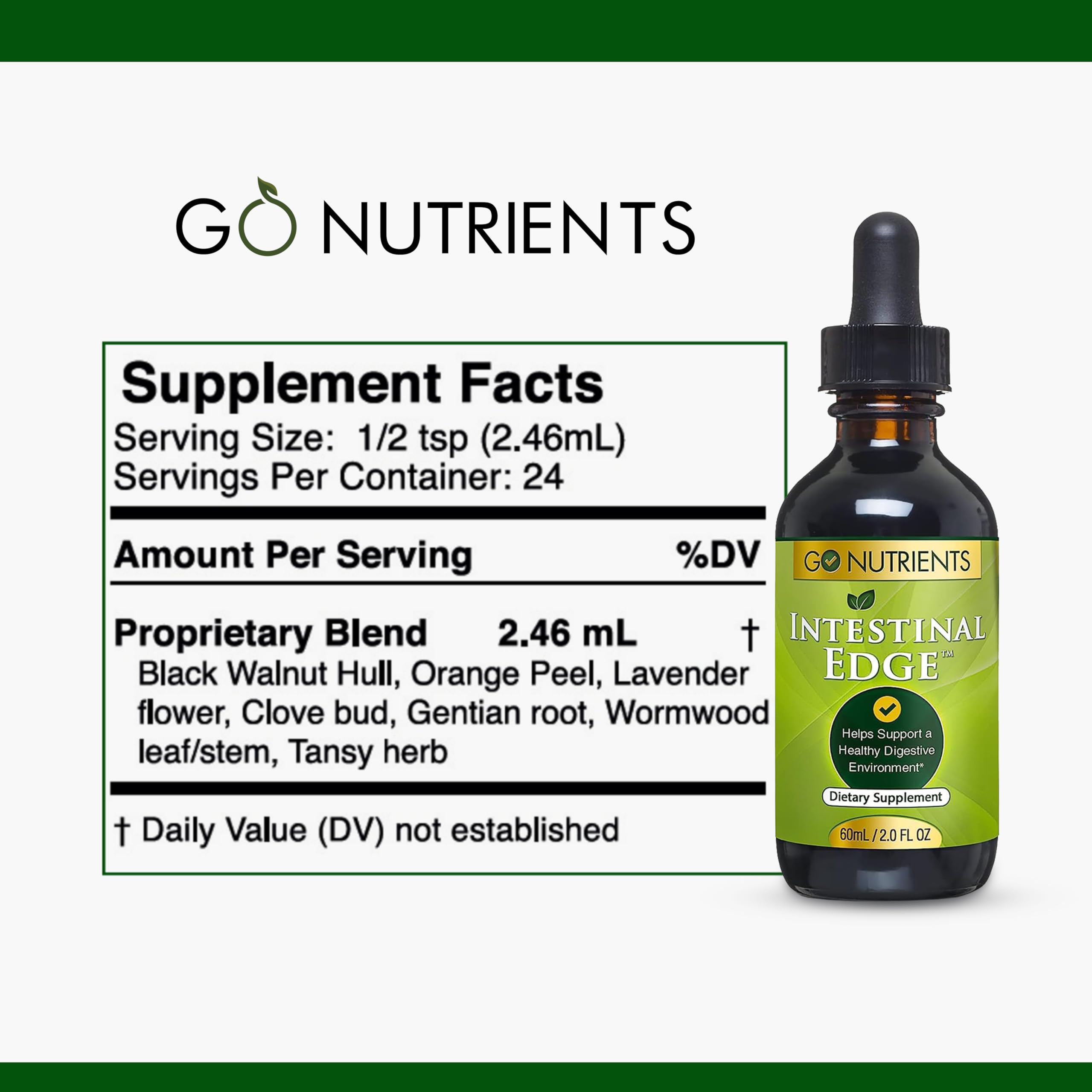 Go Nutrients Intestinal Edge usage drops added to water for a quick daily ritual