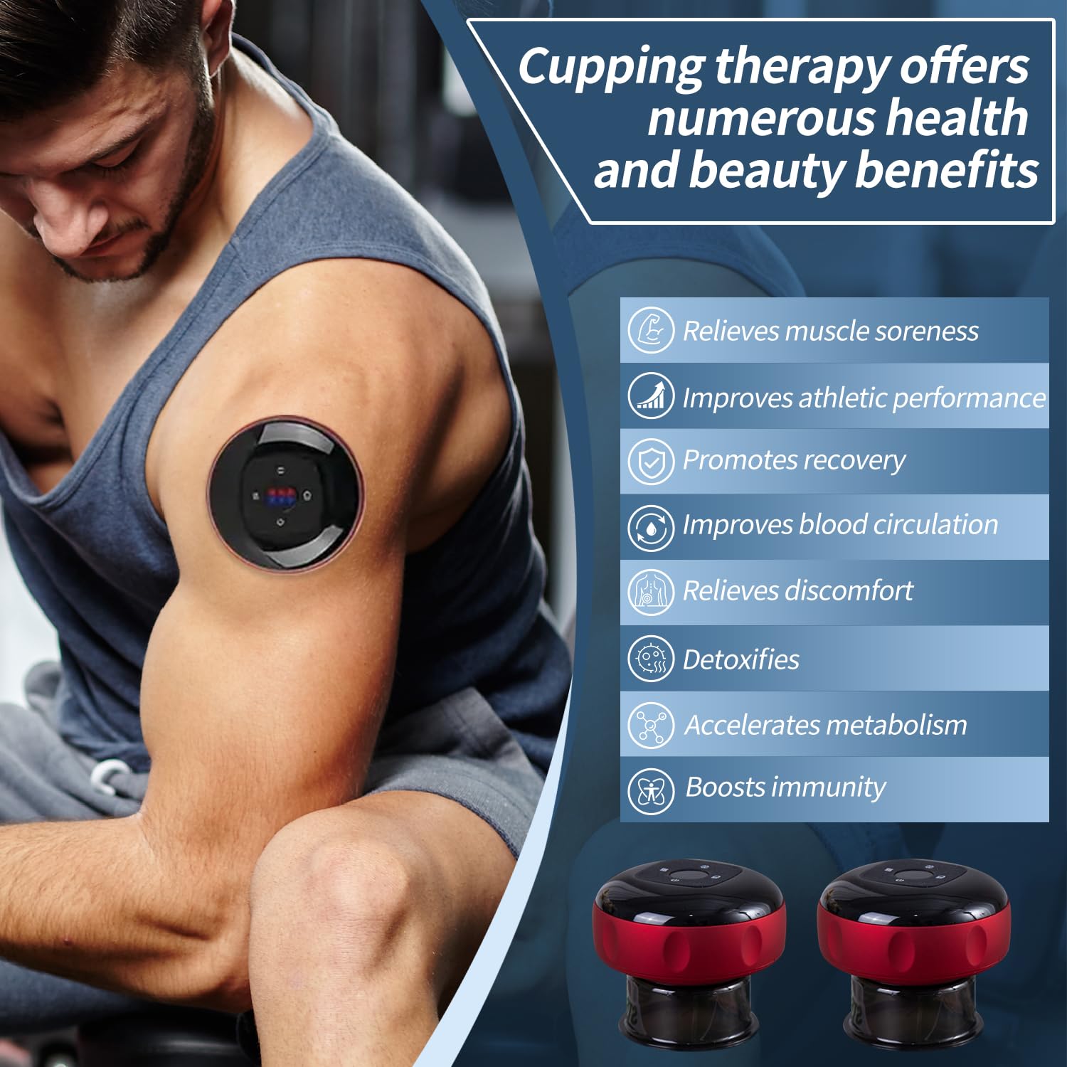 GOAKICHGO heat therapy at 38–50°C for muscle comfort.