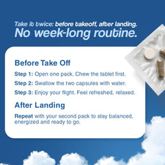 Goal Time Jetlag Relief Pills chewable tablet close-up for quick use.