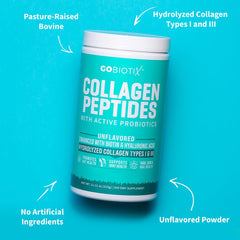 GOBIOTIX Collagen Powder dissolving in coffee, flavorless mix