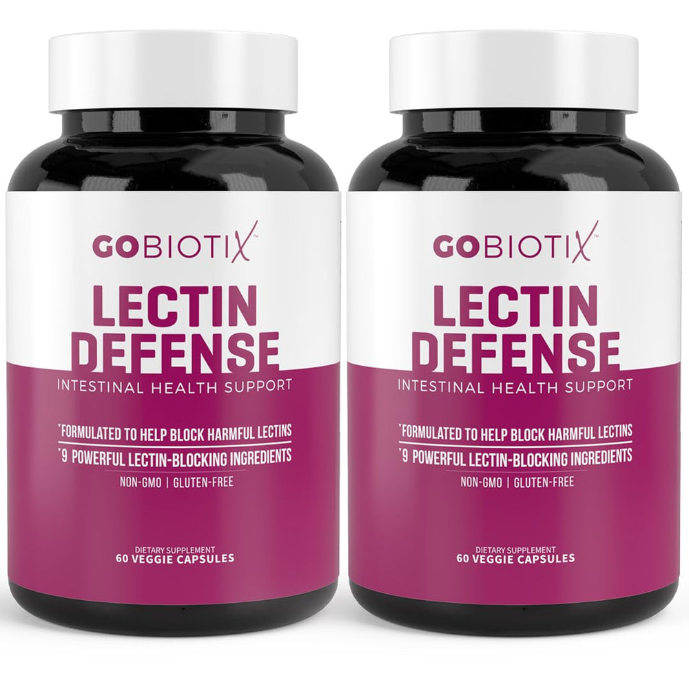 GOBIOTIX Lectin Defense bottle front—daily lectin support for gut comfort.