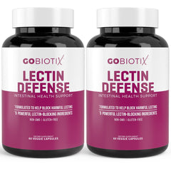 GOBIOTIX Lectin Defense bottle front—daily lectin support for gut comfort.