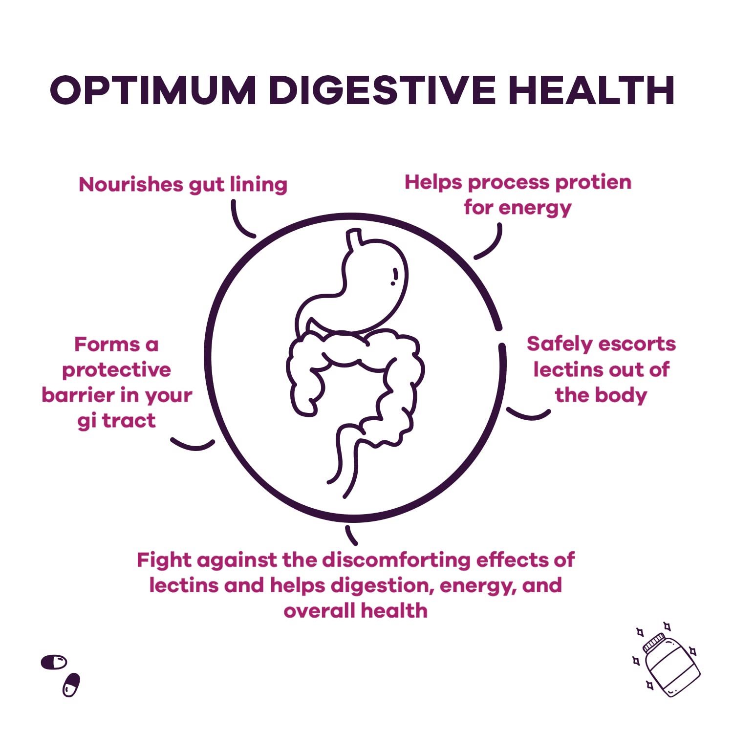 GOBIOTIX Lectin Defense ingredients list—N-Acetyl D-Glucosamine and MSM features.