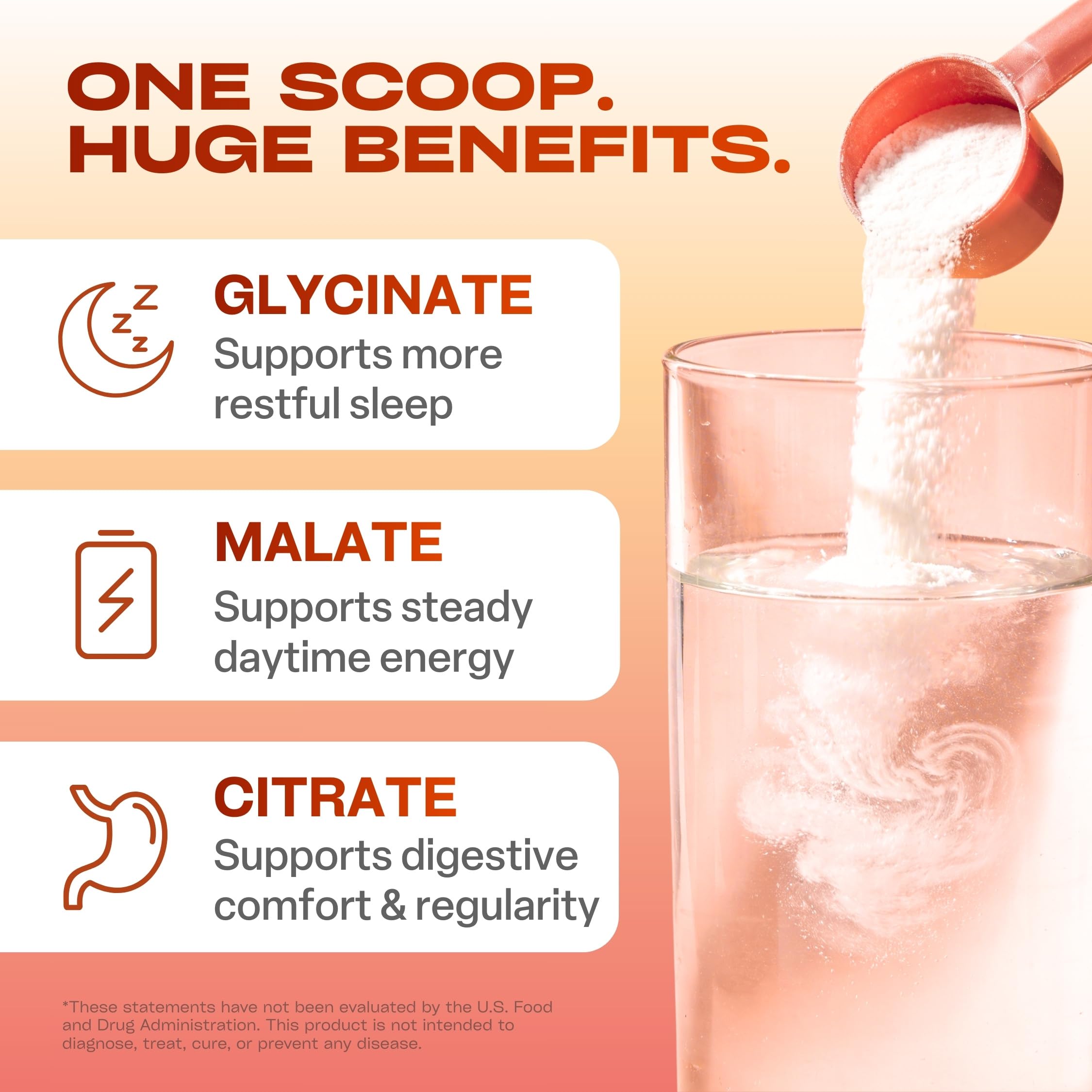 GoBiotix magnesium glycinate powder with scoop for simple daily dosing