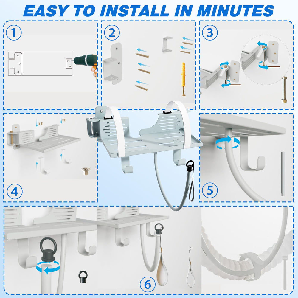 Godboat CPAP wall-mount shelf design enhances a calm, minimalist bedroom aesthetic