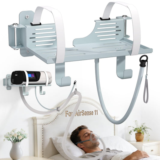 Godboat CPAP wall-mount shelf cradle securely holds AirSense 11 for stable operation