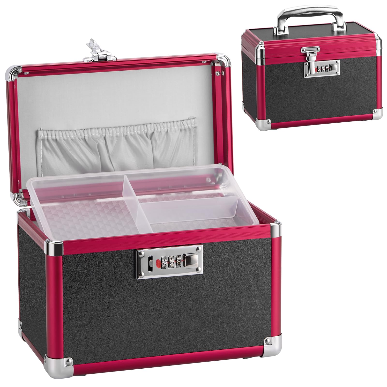 GODLONSEN Medicine Lock Box front view with secure combination lock