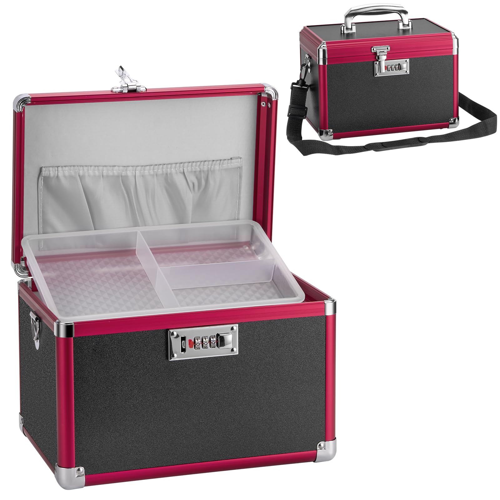 GODLONSEN medicine lock box front view for secure home storage.