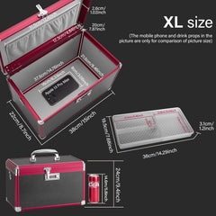 GODLONSEN lock box opened to show detachable tray and organized compartments