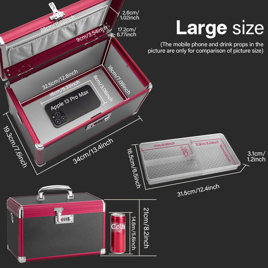 GODLONSEN Medicine Lock Box open tray shows easy access to supplies.