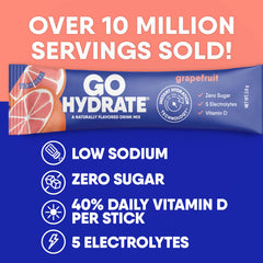 GoHydrate box of 30 packets for convenient single-serve hydration anywhere.