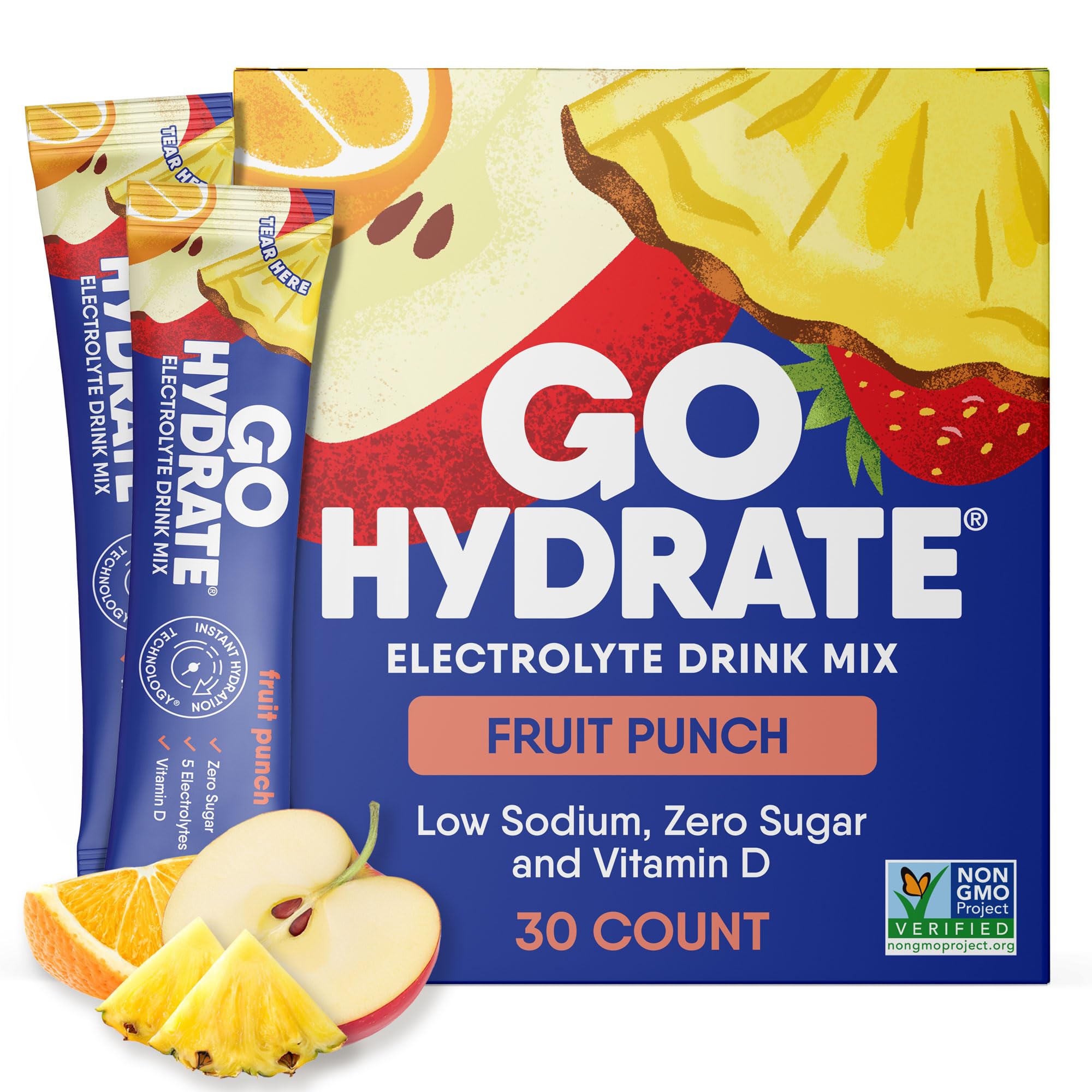 GoHydrate instant hydration packets ready for on-the-go use with quick electrolyte replenishment.