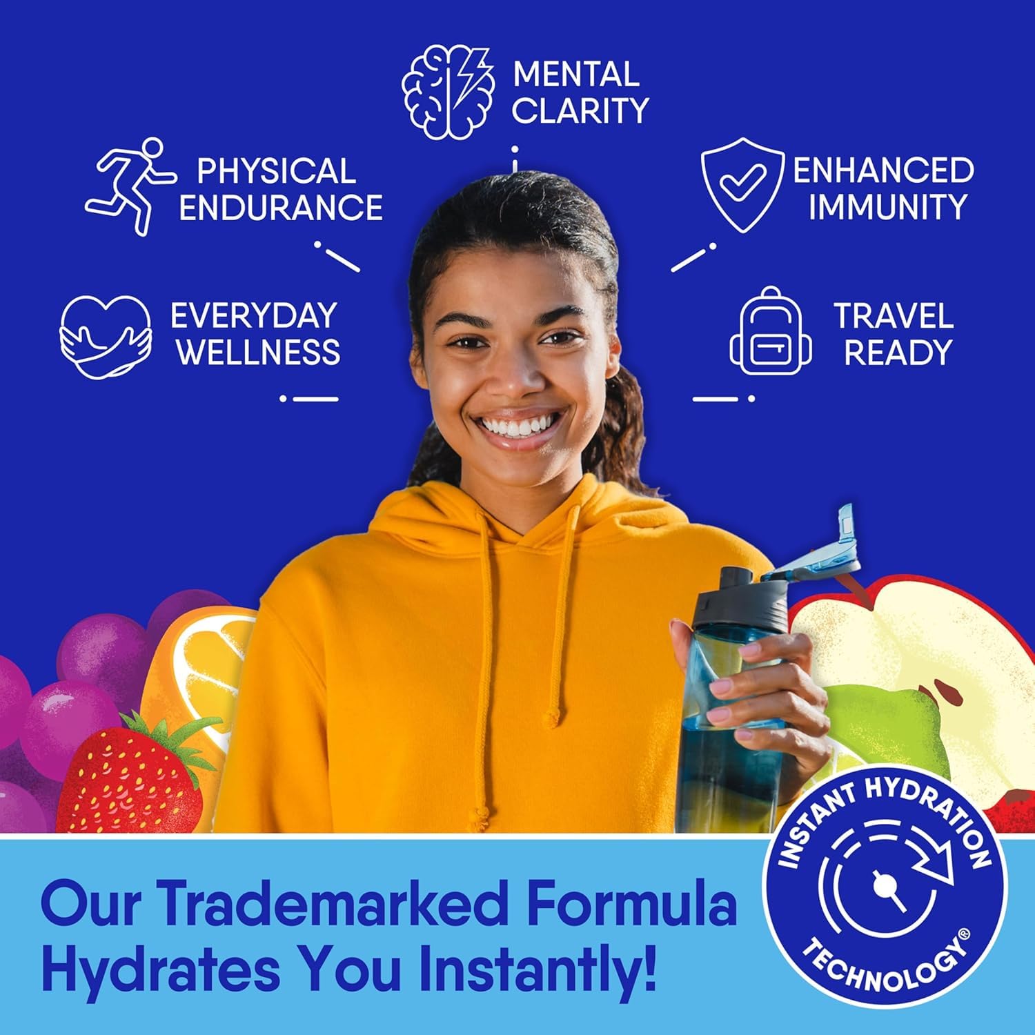 GoHydrate pour into water, instantly isotonic hydration.