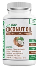 Going Vegan non-GMO coconut oil capsules 2000mg nutrition label highlighting clean ingredients