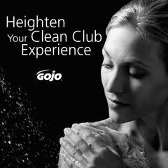 GOJO Foam Wash dispensing valve close-up highlighting hygienic sealed container