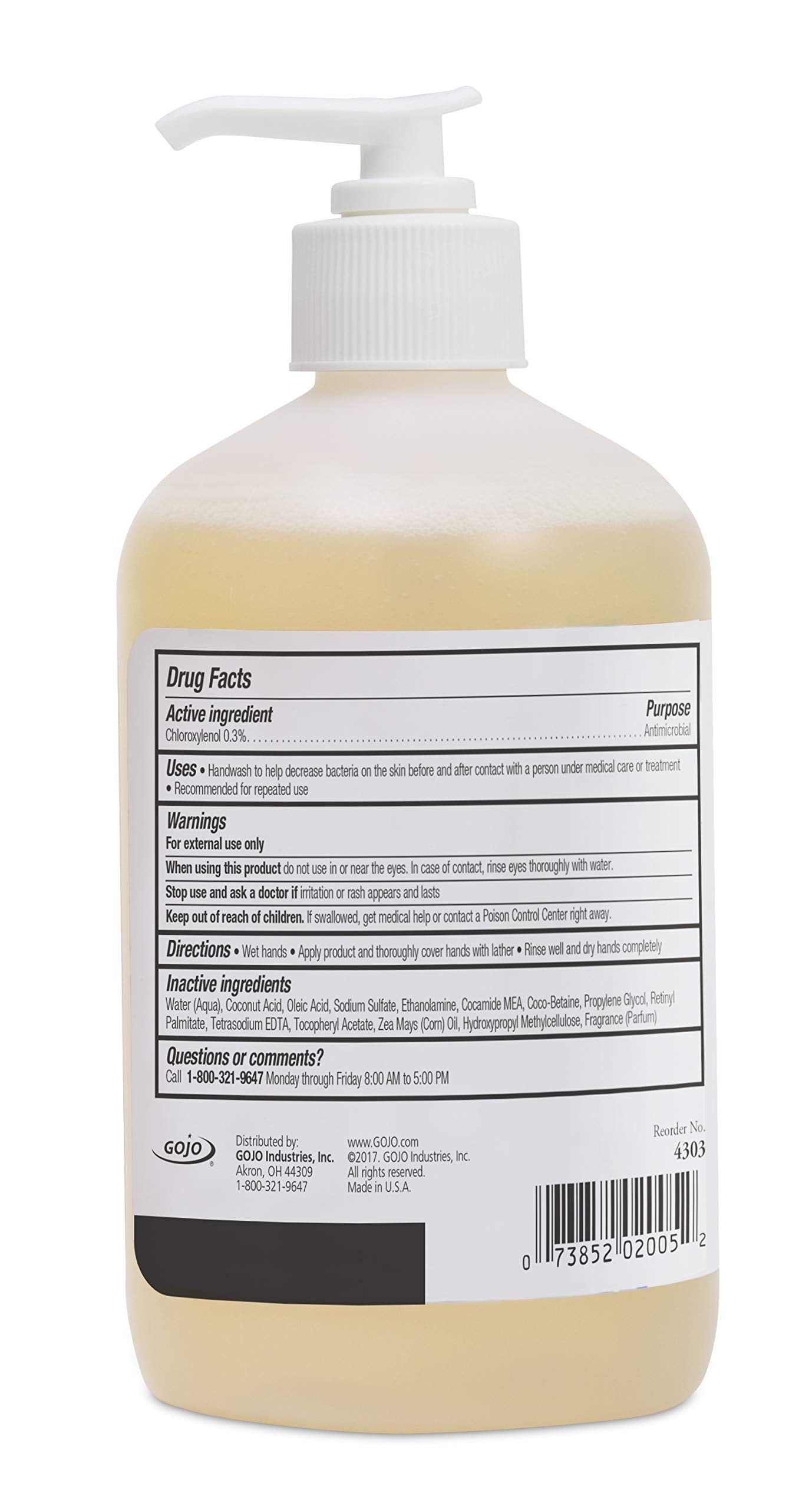 Amber-colored Provon antimicrobial lotion soap with citrus fragrance for a refreshing wash.