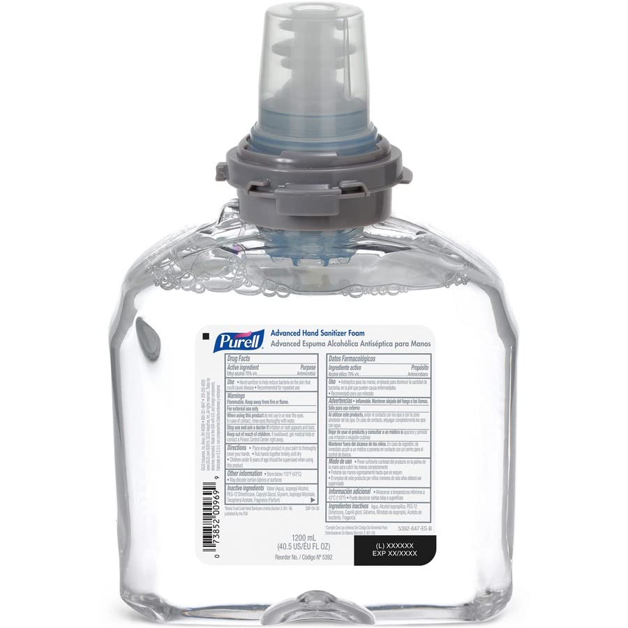 GOJO Purell two-pack carton offers convenient ready-to-use refills.