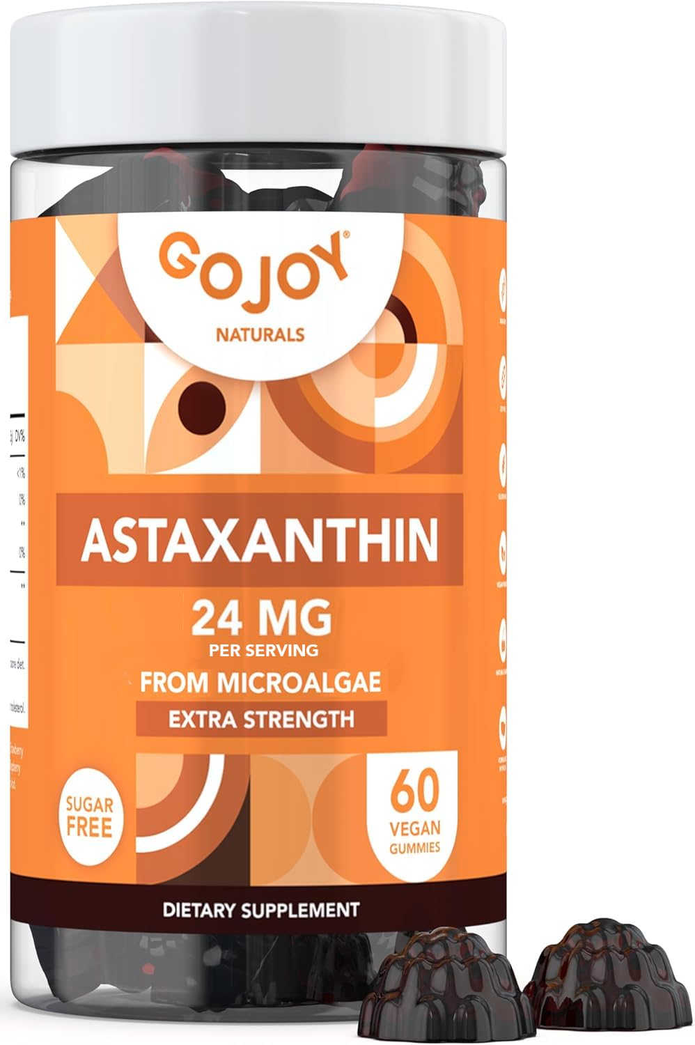 GOJOY NATURALS chewable astaxanthin gummies pack for daily antioxidant support.