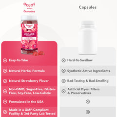 GOJOY NATURALS Packaging emphasizes non GMO, soy free and gluten free features