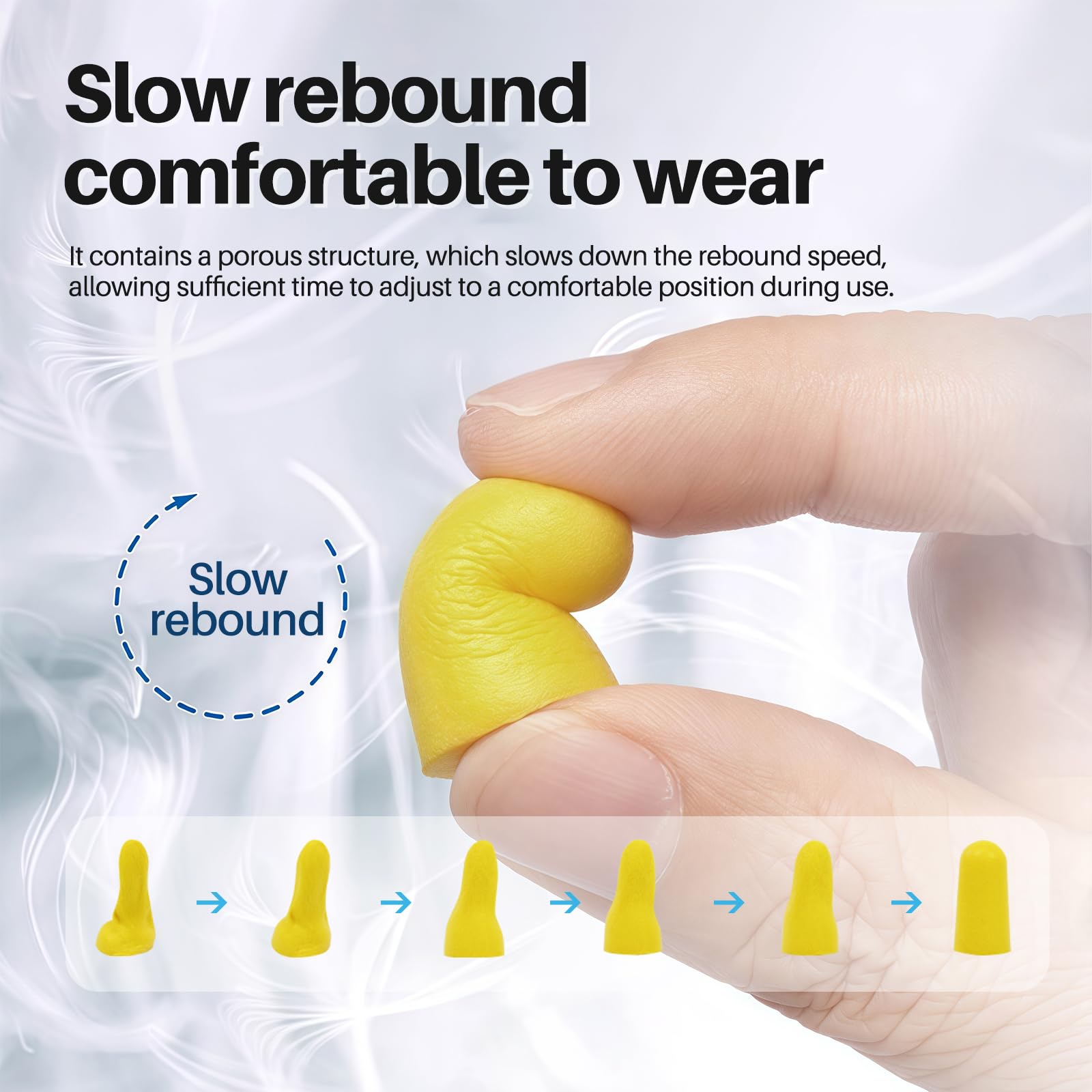 GOL-SIV ear plugs in a sleeping setup for quiet rest
