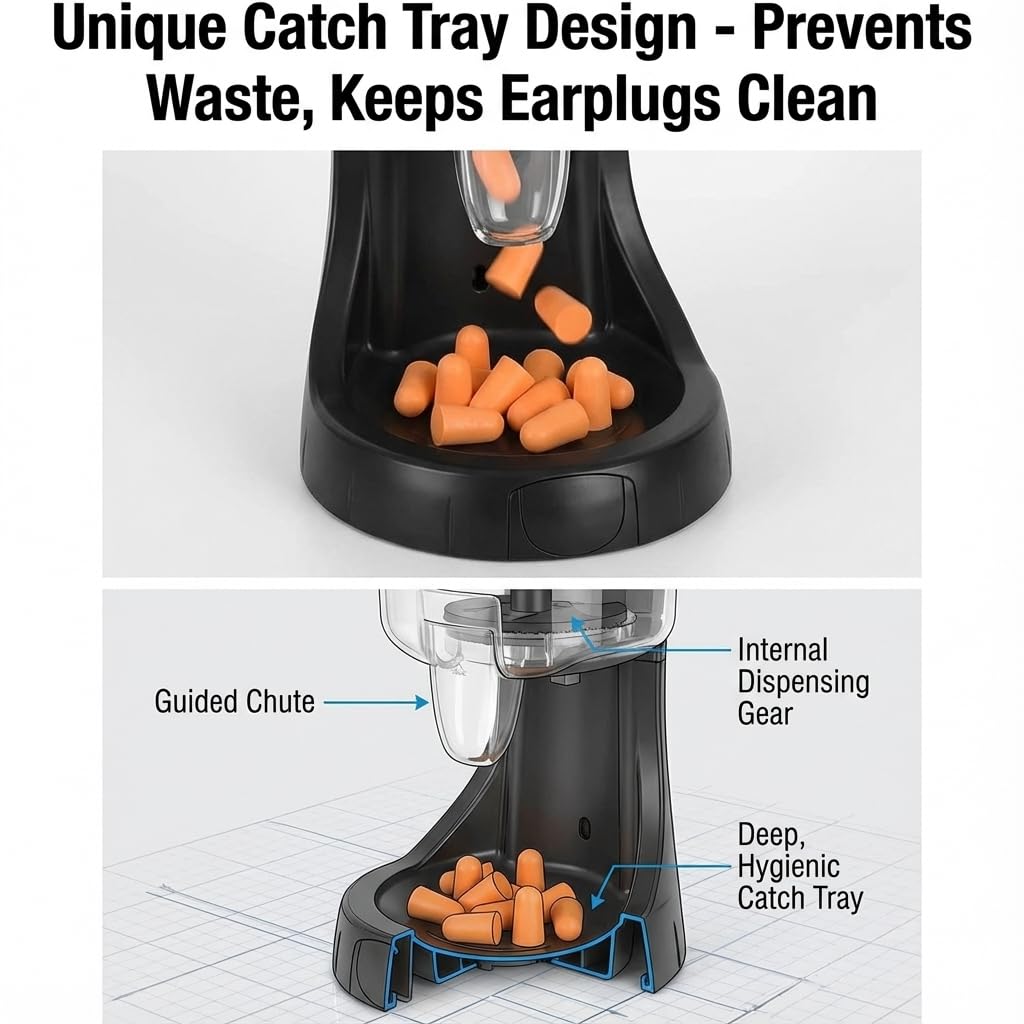 GOL-SIV wall mounted ear plugs dispenser secured in a workshop