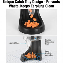 GOL-SIV wall mounted ear plugs dispenser secured in a workshop