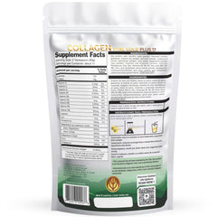 Gold Vital Life collagen powder bottle side view highlighting packaging for daily use
