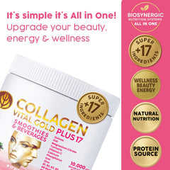 Gold Vital Life red berries flavor label, enticing taste while supporting overall wellness.