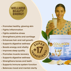 Gold Vital Life skin-hair-nails visual reminder of beauty benefits.
