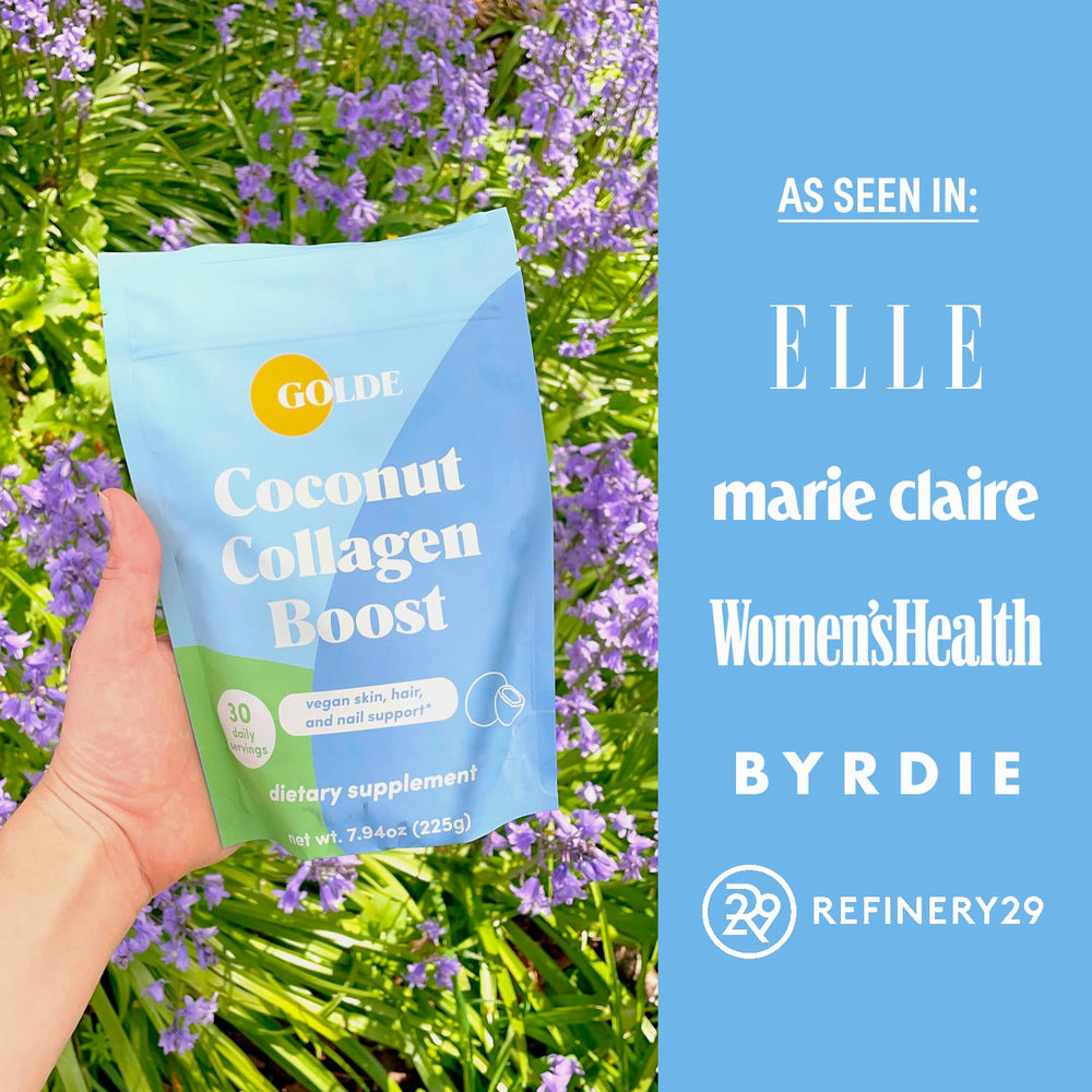 Cup of vanilla cream coffee with GOLDE Collagen Boost.