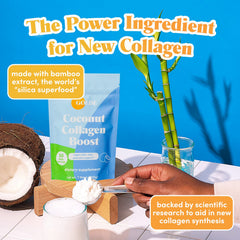 Dissolving GOLDE Collagen Boost powder for coffee richness.