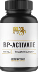 Golden After 50 BP-Activate bottle illustrating daily circulation support.