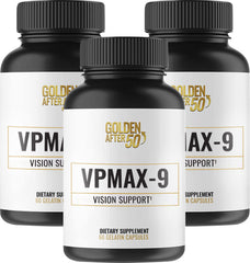 Golden After 50 VpMax-9 bottle pack for daily eye health support