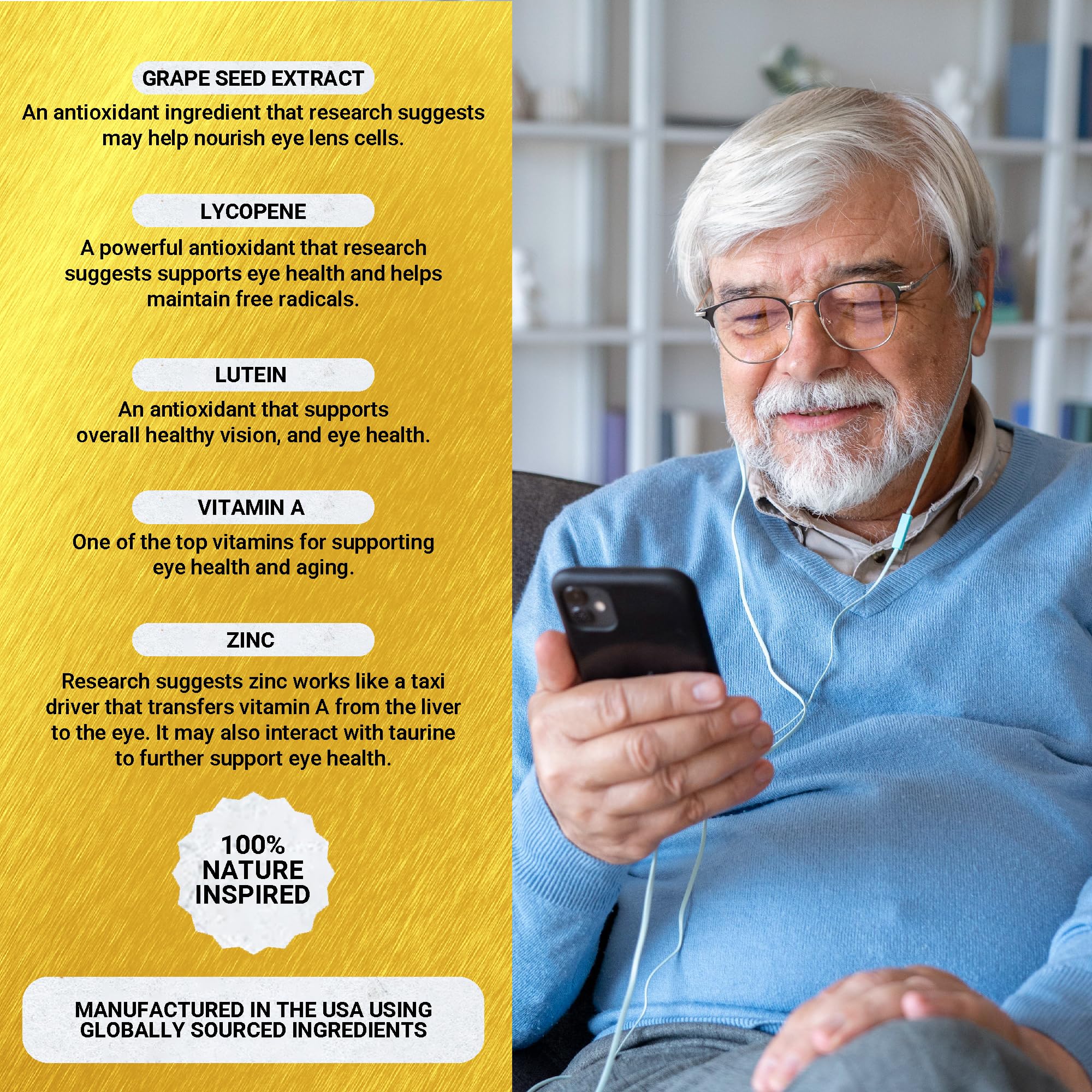 Lyocpene and grape seed components in VpMax-9 for broad antioxidant protection