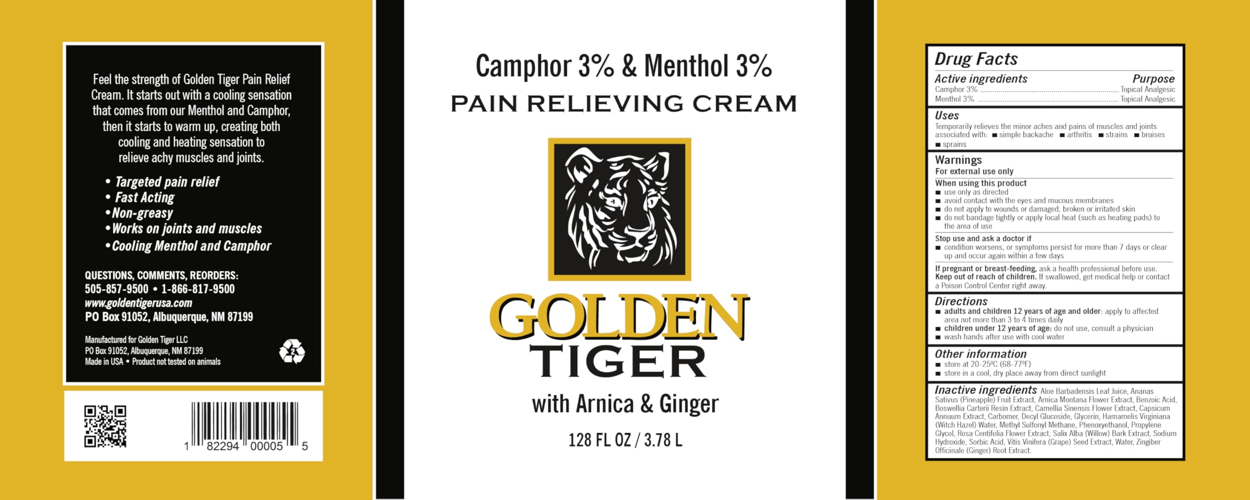 Golden Tiger Pain Relief Cream application showing non-greasy, quick-absorbing formula.