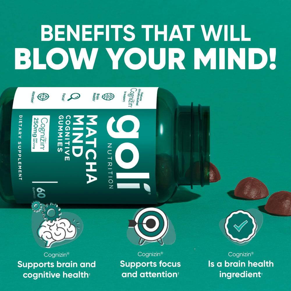 Goli Matcha Mind five-pack on display for convenient daily use