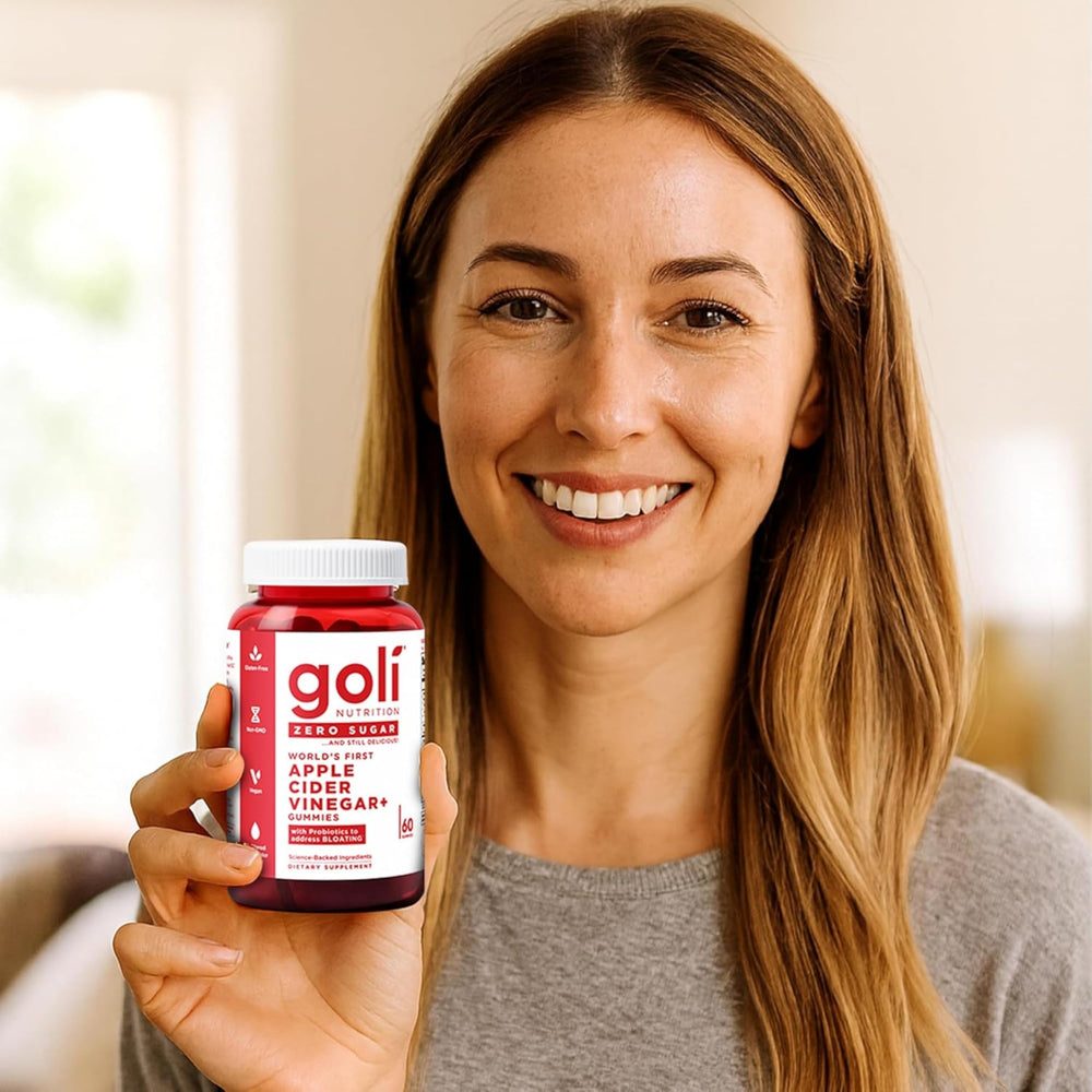 Goli gummies on breakfast table illustrating simple routine inclusion