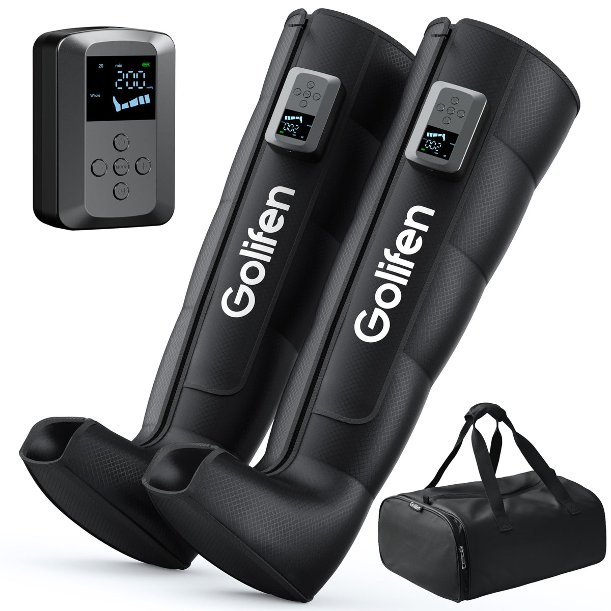 Golifen leg compression massager foot area for targeted relief and circulation