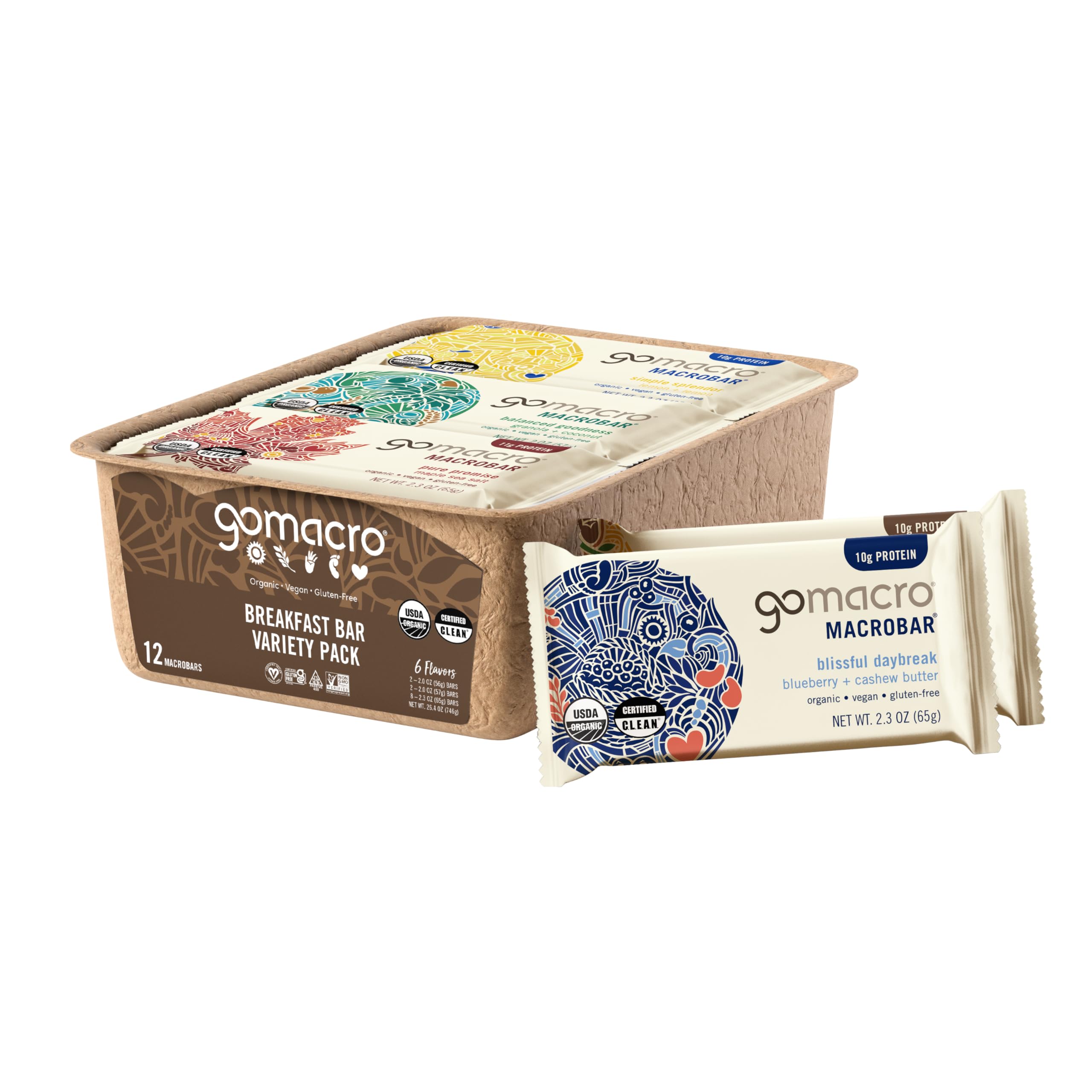GoMacro Breakfast Bar Banana Almond Butter ready for on-the-go energy