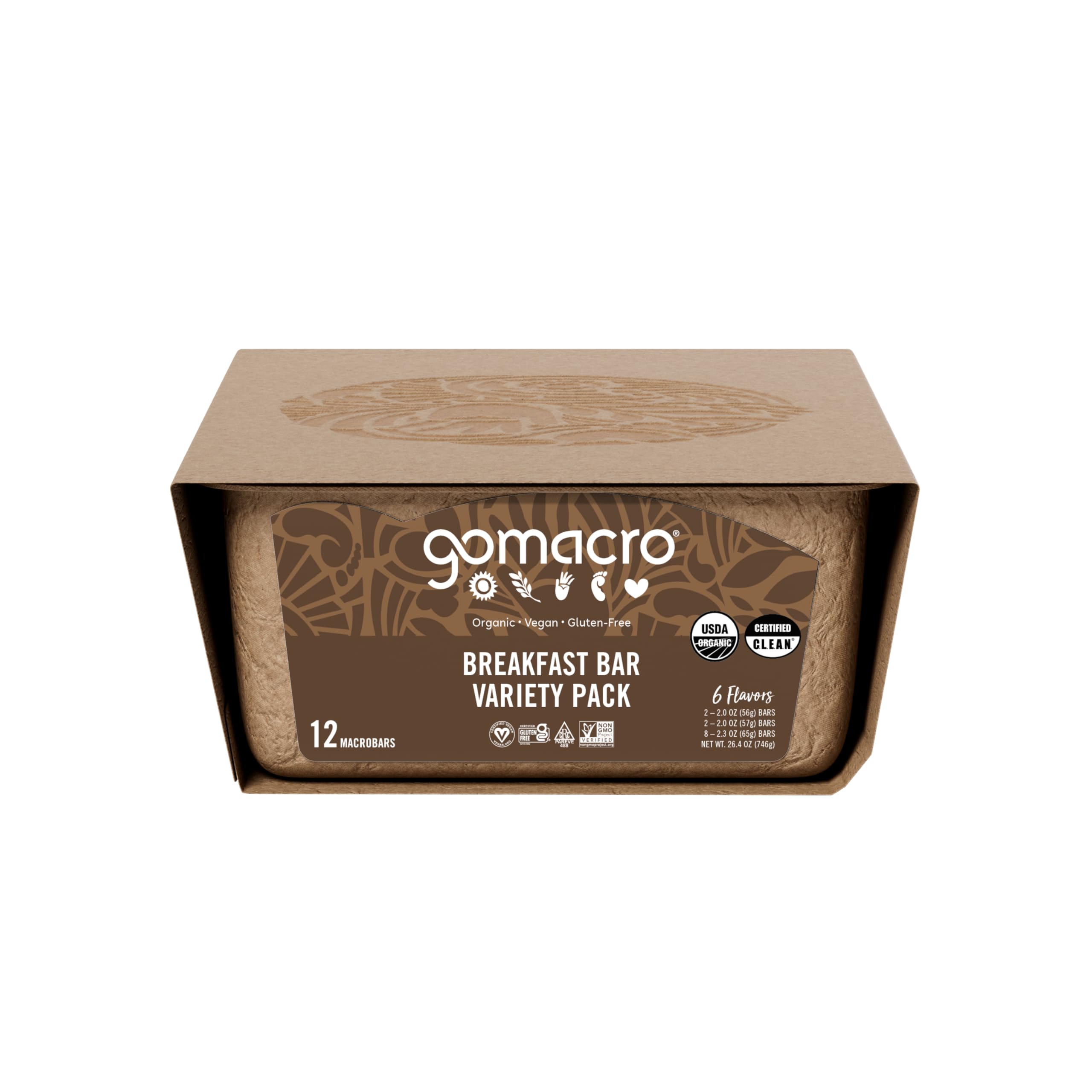 GoMacro Breakfast Bar Lemon features zesty citrus for a refreshing bite