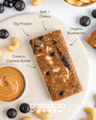 GoMacro vegan certified label on MacroBar packaging