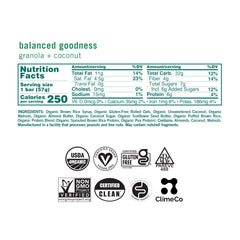 GoMacro MacroBar Granola + Coconut close-up of ingredients and texture for plant-based protein.