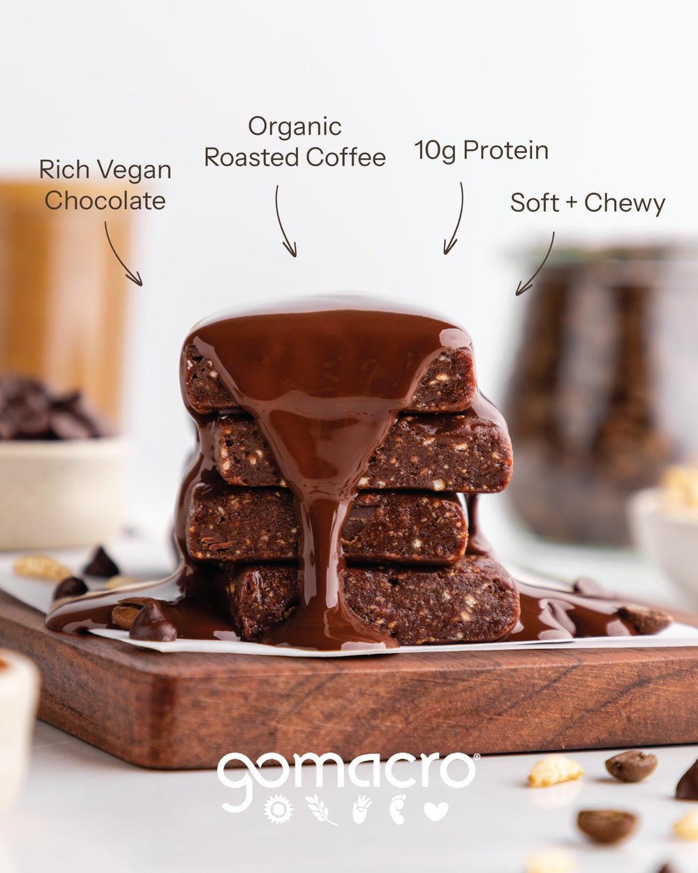 GoMacro MacroBar Mocha Chocolate Chip served as a satisfying snack.