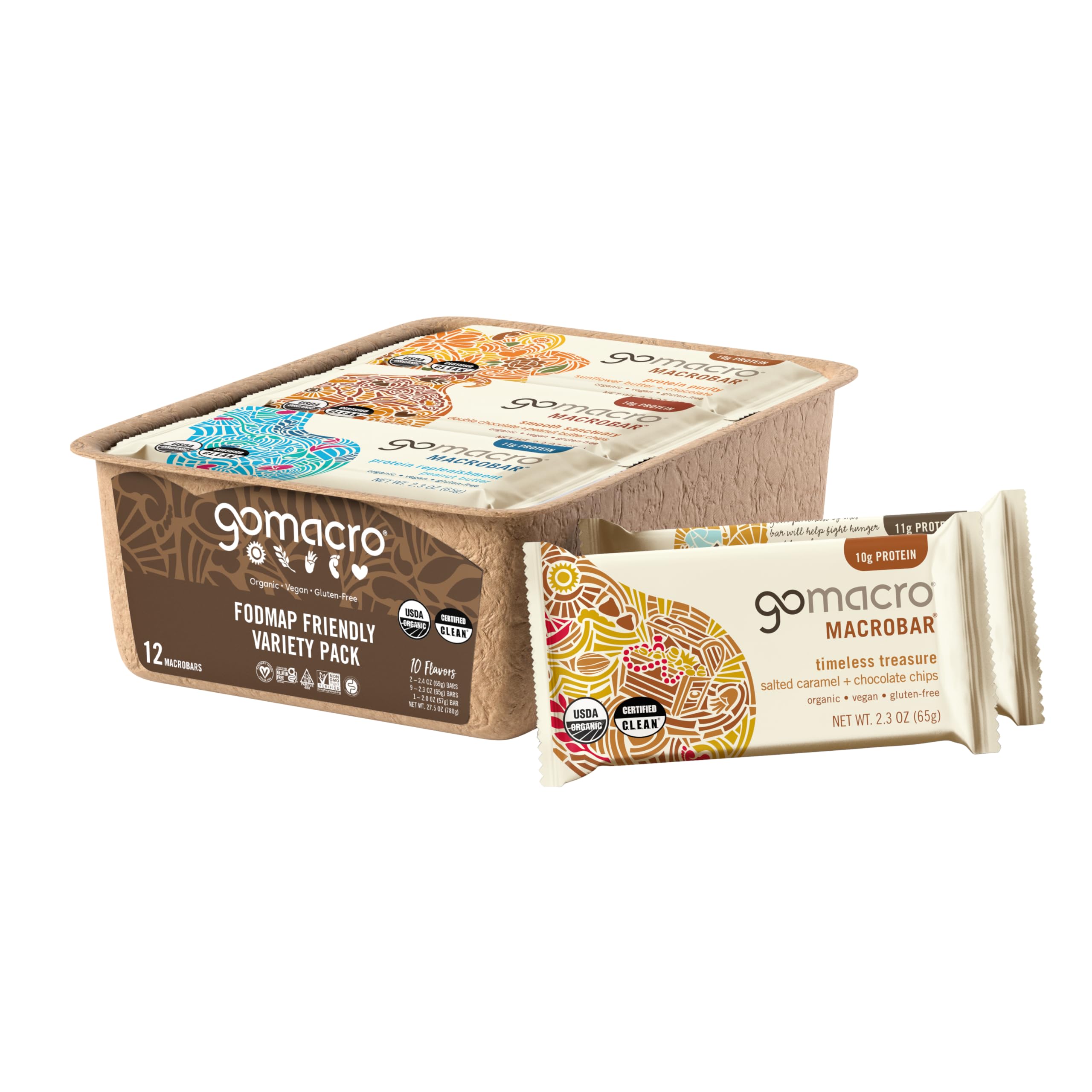 GoMacro MacroBar Peanut Butter Chocolate Chip, portable protein for busy days.