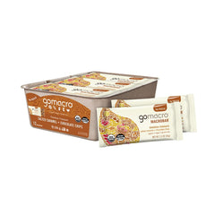 GoMacro MacroBar Salted Caramel + Chocolate Chips bar outside pack, convenient protein snack on the go.