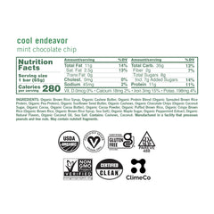 Closeup of GoMacro Mint Chocolate Chip MacroBar showing creamy texture and refreshing mint flavor