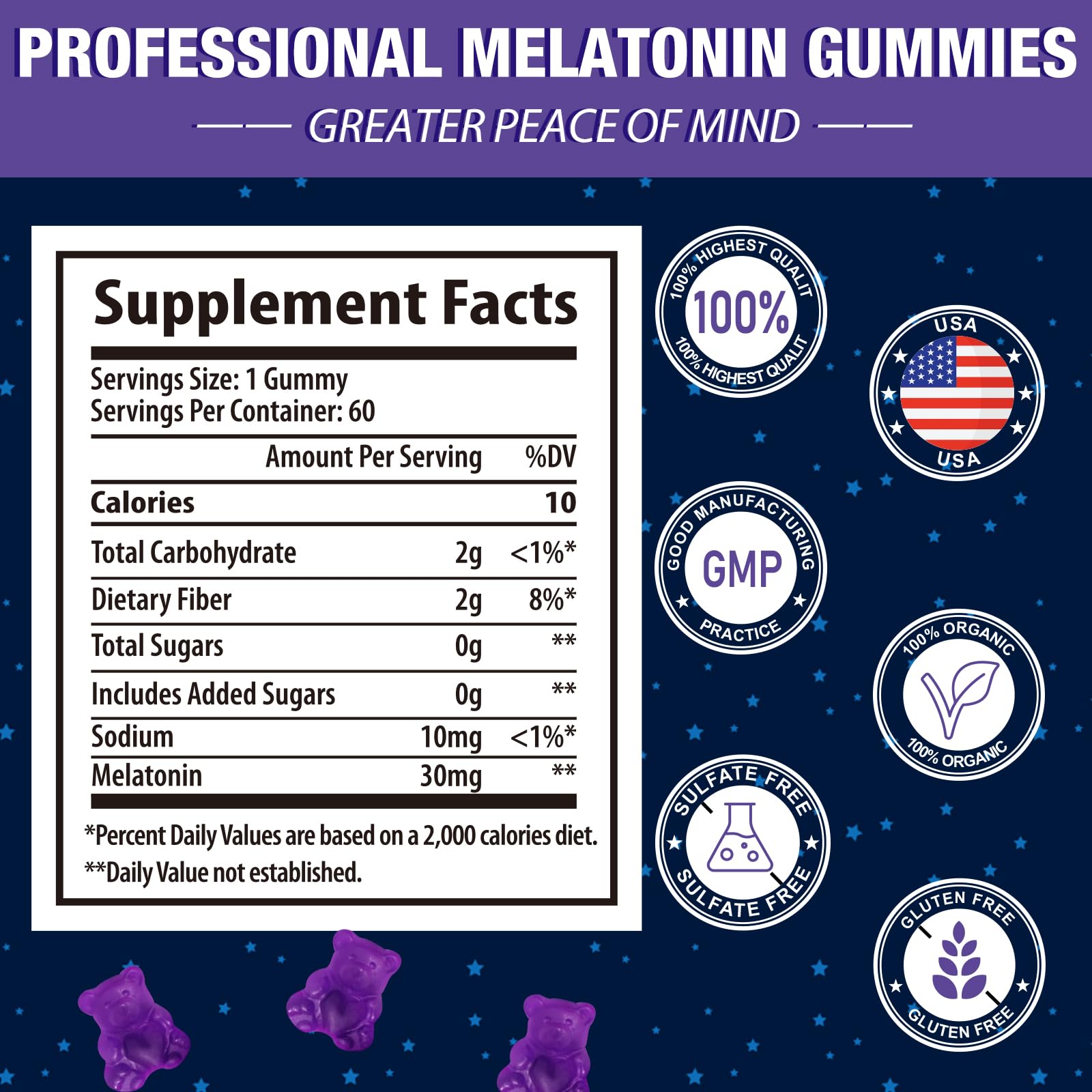 Gomhoreye melatonina gomitas 30 mg en dosis lista para tomar